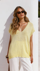 Stelaria Knit Top - Yellow