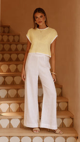 Shoreline Crochet Top - Yellow
