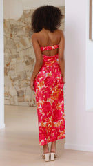 Miya Maxi Dress - Pink/Red Floral