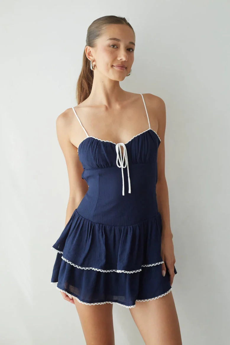 Fiorella Open Back Mini Dress